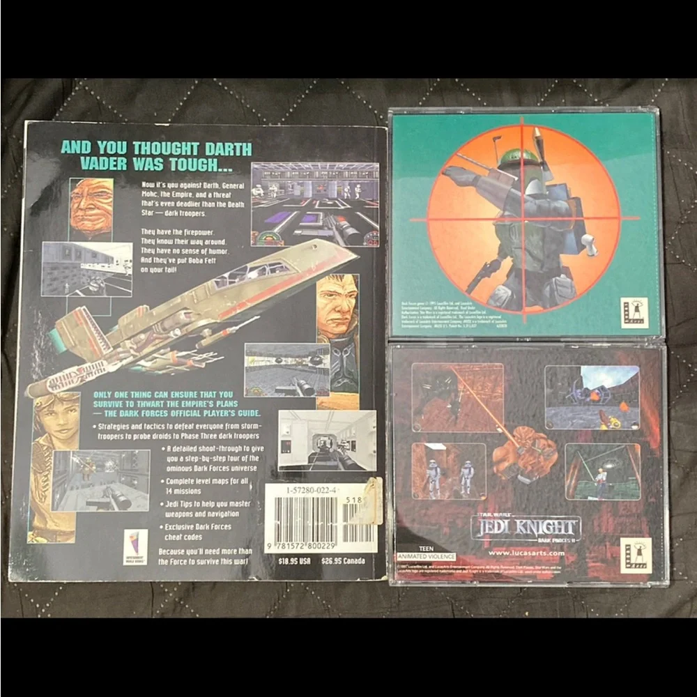 NEW Vintage STAR WARS Dark Forces PC Game Official Player’s Guide With Games Lot